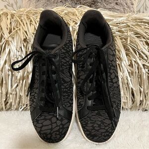 ADDIAS 11 Cloudfoam Black Grey Animal Print Sneaker Shoes Size 11 Lace Up Tennis